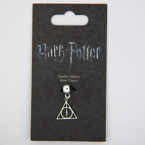 Harry Potter Deathly Hallows Slider Charm | Silver Tone Bead - Picture 1 of 6